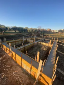 Gettata di cemento base struttura
