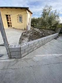 Muretto in mattoni parziale